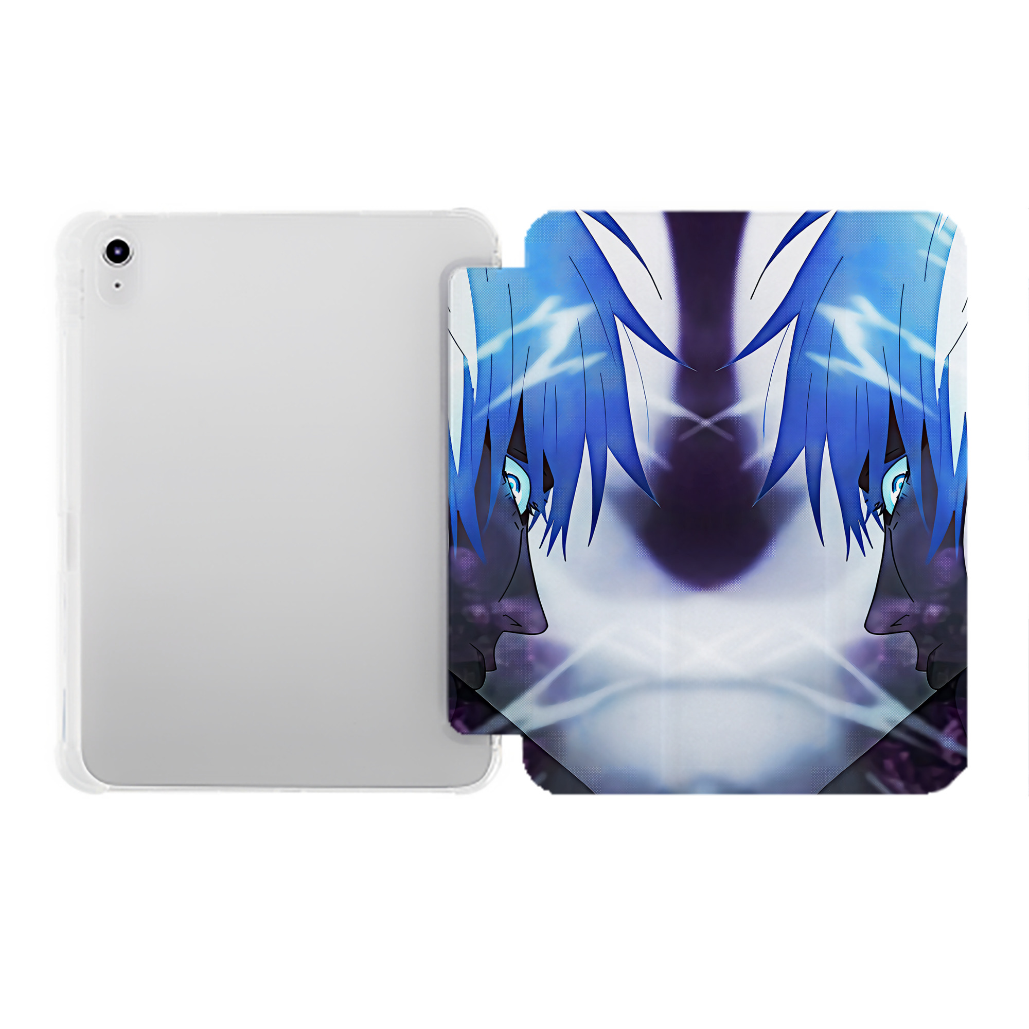 （画像用） 呪術廻戦 Jujutsu Kaisen IPad ケース ペン収納付き 三つ折りスタンド PUレザー×シリコン 対応機種9.5/10.5/10.9インチ